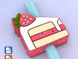 Straw Topper slice of strawberry cake-1