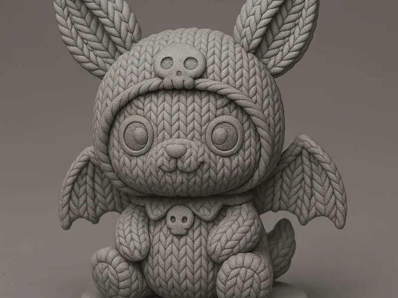Halloween : Dark Knitted Kuromi Bunny