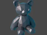 low poly teddy bear-4