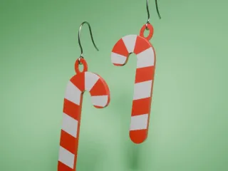 Candy Cane Earrings | Christmas Earrings Series | CFS
