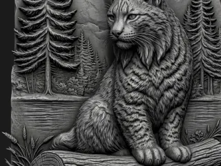 lince stone relief painting