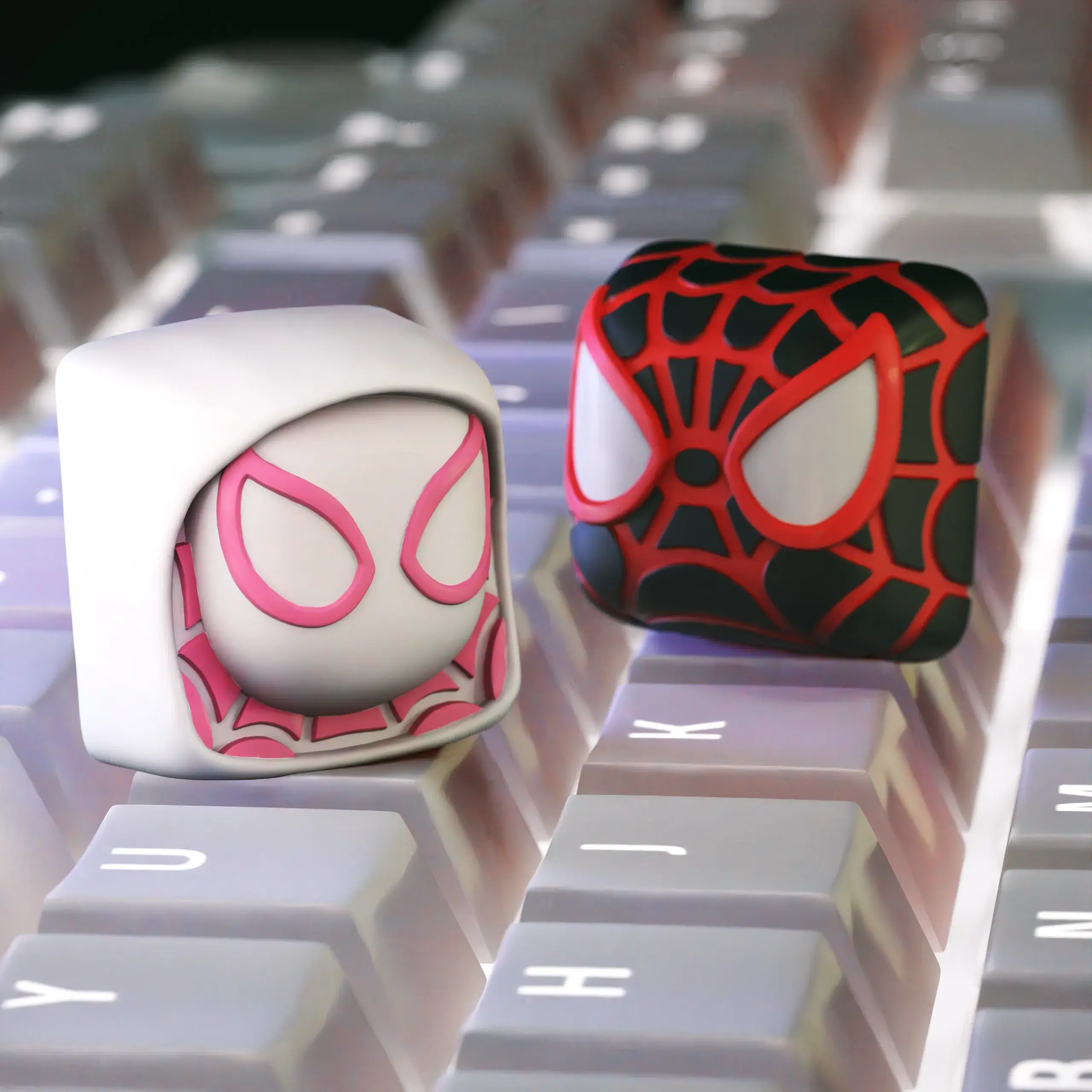 Miles Morales - Gwen Stacy keycaps - Mechanical keyboard