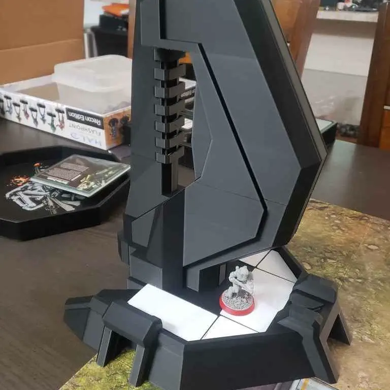 Halo Valhalla Base Dice Tower - Sliced, Interior removed