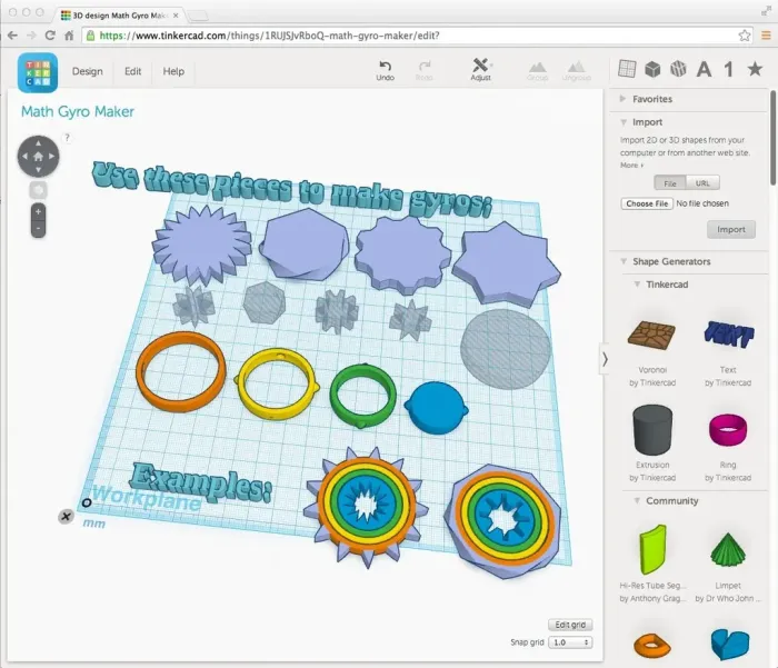Gyro File 3D Printer Files | 3MF File | Personalizable Math Gyros | Creality Cloud