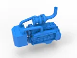 Engine of Pro Stock Pulling Tractor Scale 1:25-6