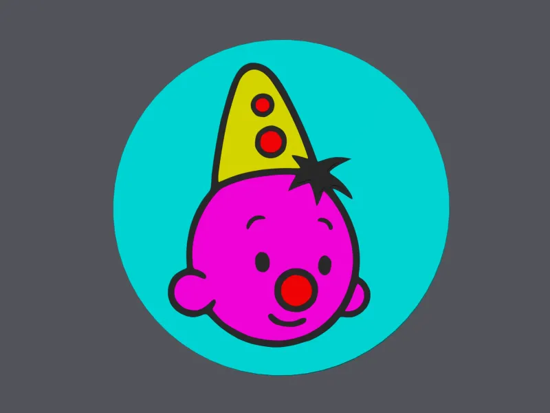 Bumba Clown - Round Coaster with holder