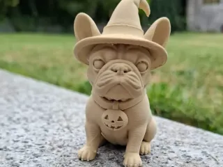 Witchy Frenchie Pup (Halloween Figurine)