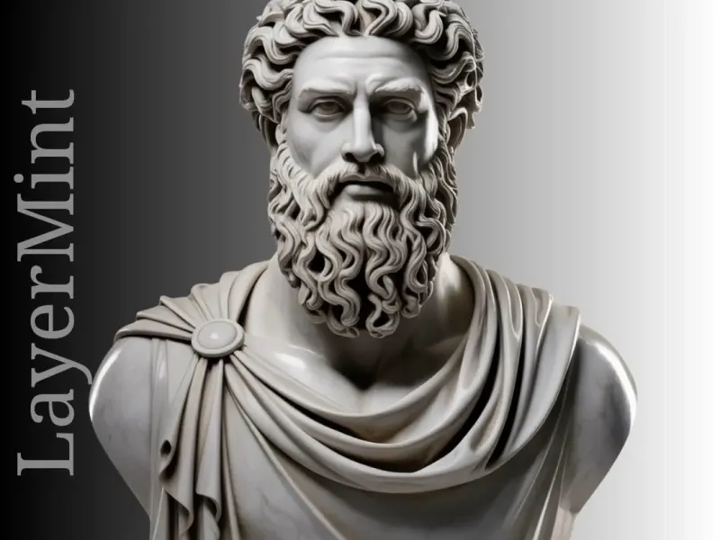 Realistic Ancient Greek Philosopher Bust – Detailed 3D Print