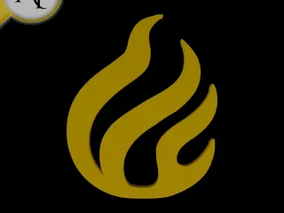 Simple Flame Symbol - 2D Art