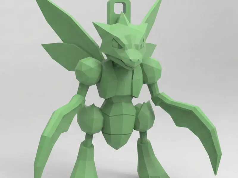 Low Poly Scyther Keychain | #36