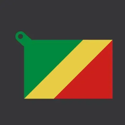 CG - Congo Flag keychain
