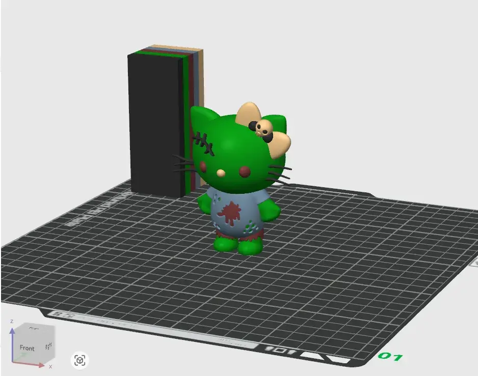 Hello Kitty Zombie Halloween Sanrio STL 3D Model,3mf