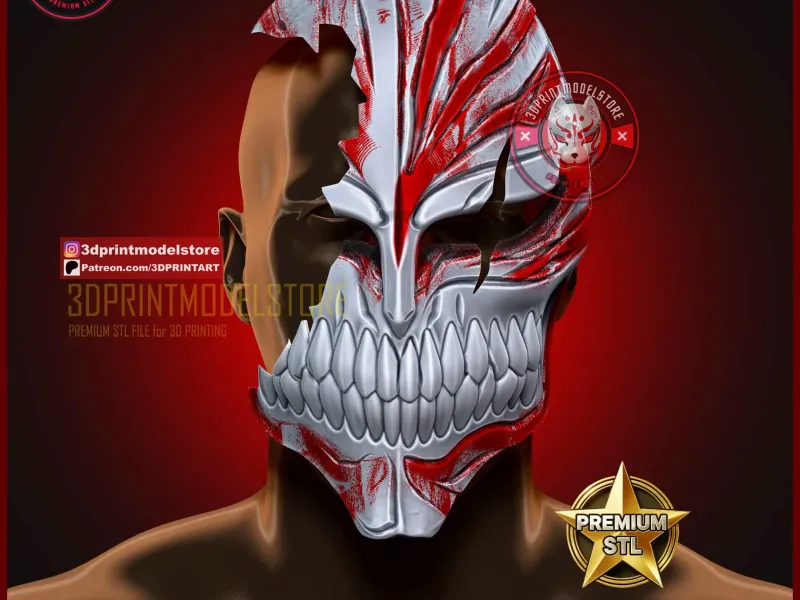Bleach Ichigo Hollow Half Mask - Anime Cosplay Helmet