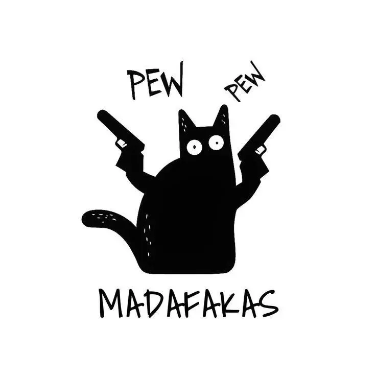 Pew Pew Cat Keychain