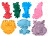 SpongeBob SquarePants faces cookie cutter set of 7-0