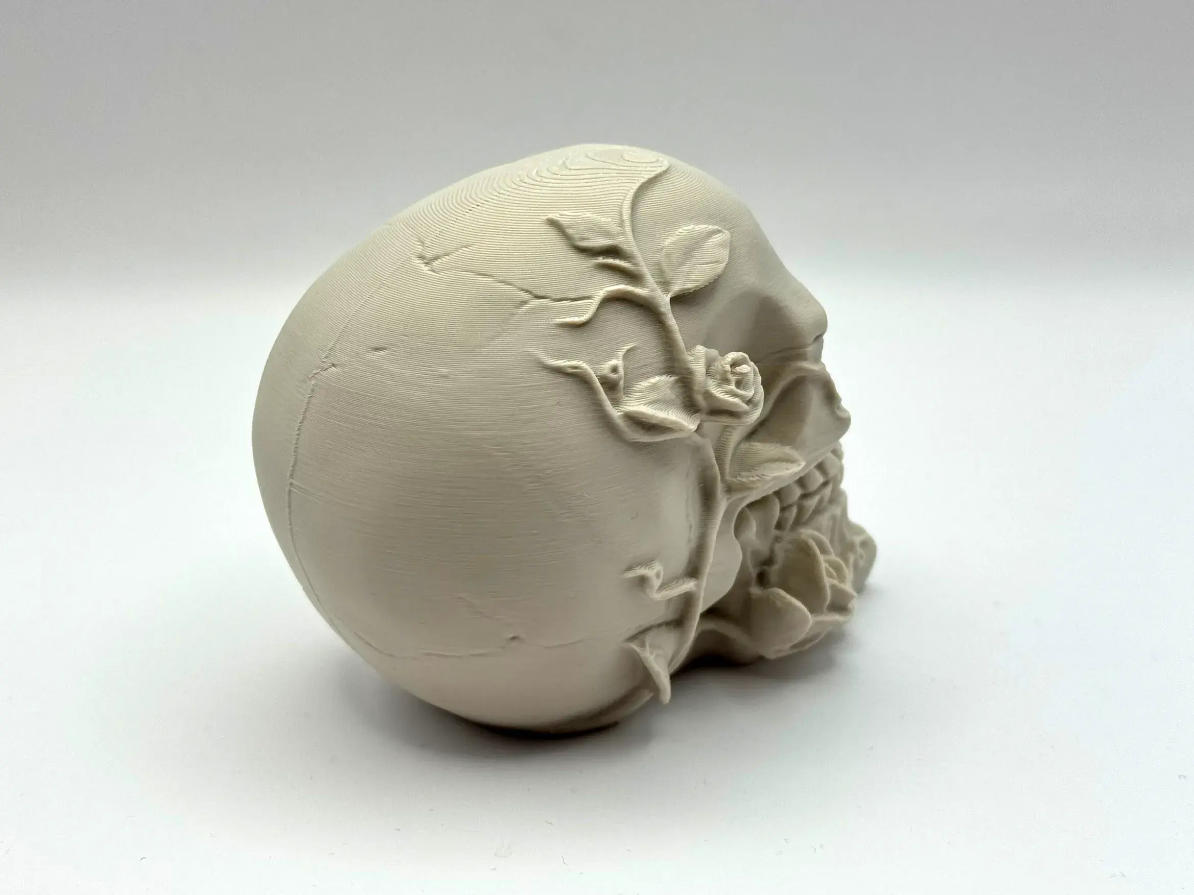 Death Blooms – Ornamental Skull with Roses