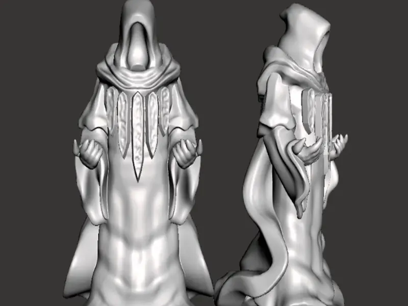 Gildenmagier (mit Sculptris-Dummy) (32mm Maßstab)