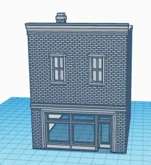 Props & Terrain STL Download - HO Scale brick commercial building THE ...