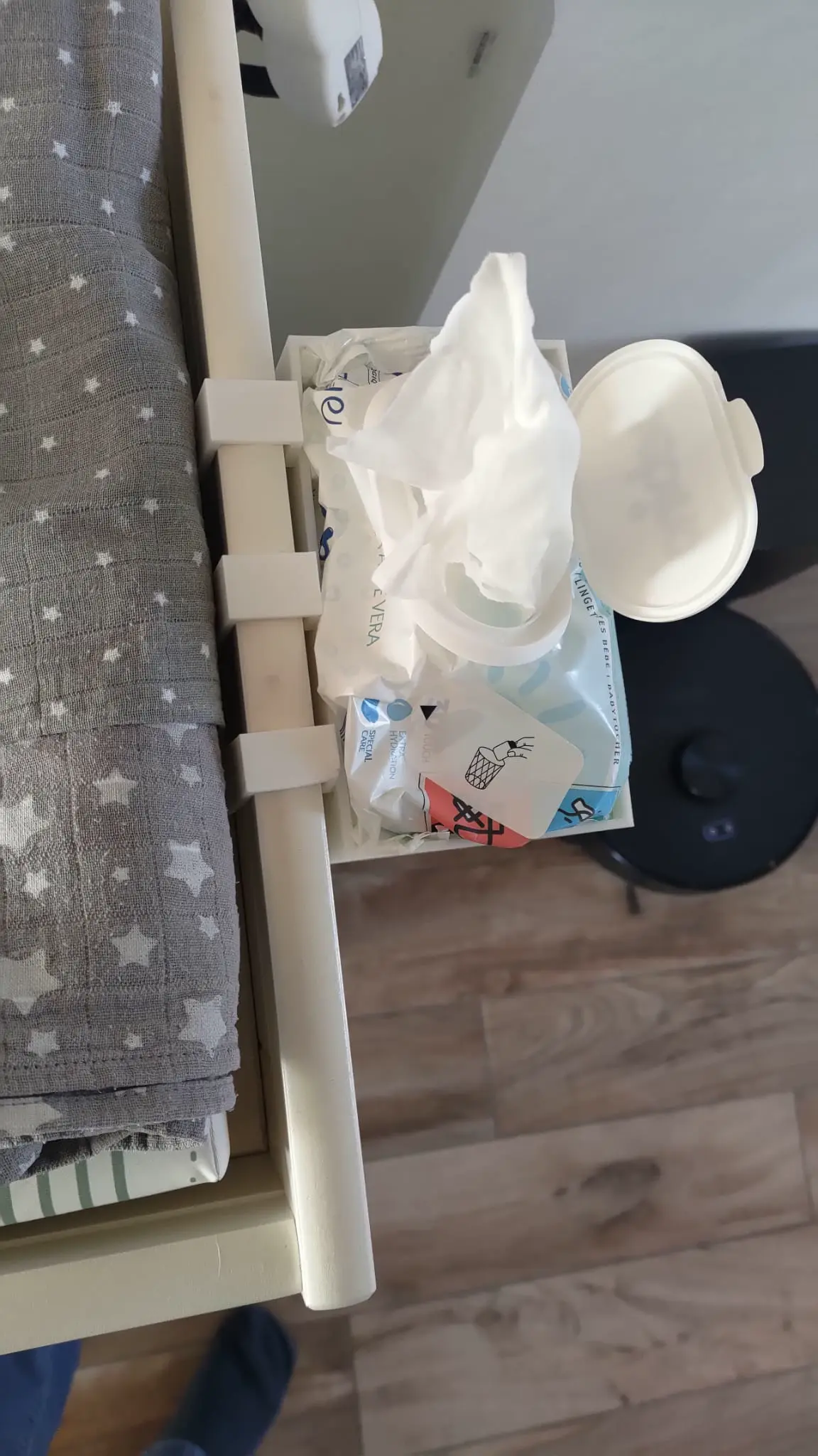 Storage box to hang on IKEA Gulliver changing table