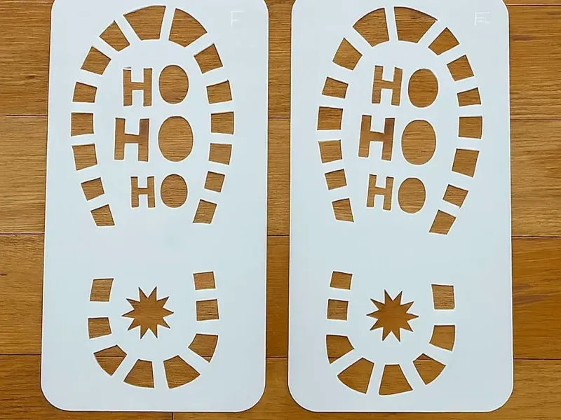 Santa Footprint Stencil
