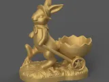 Easter Bunny with Cart 3D Model – STL File for Decoration-2