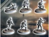 Set of six German WW2 infantry troops (with MP40, Panzerfaus-2