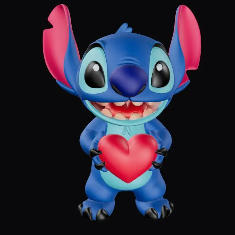 Stitch Corazon Y Cola