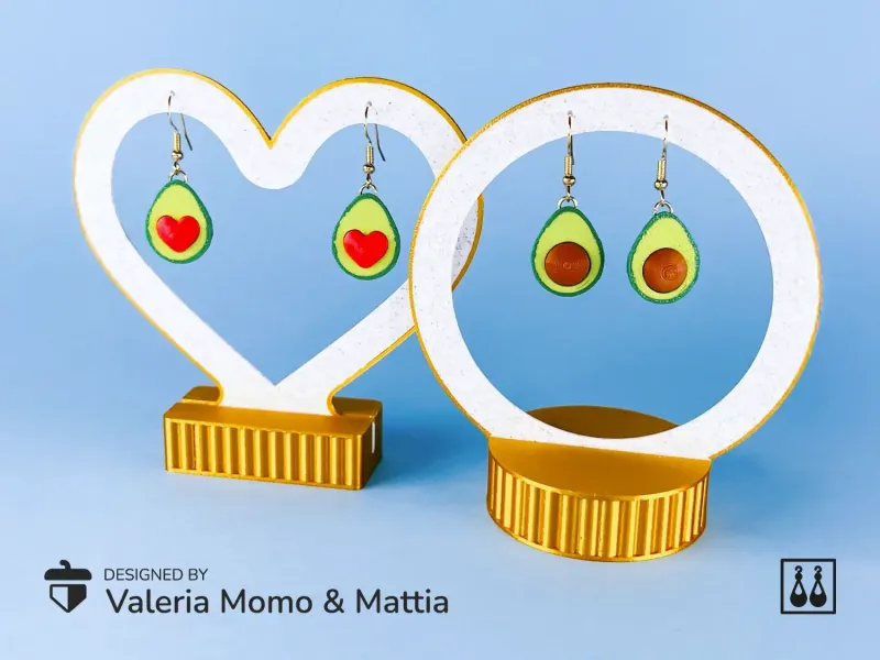 Pendientes de Hueso de Aguacate / Corazón