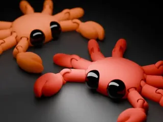 Articulated cute crab