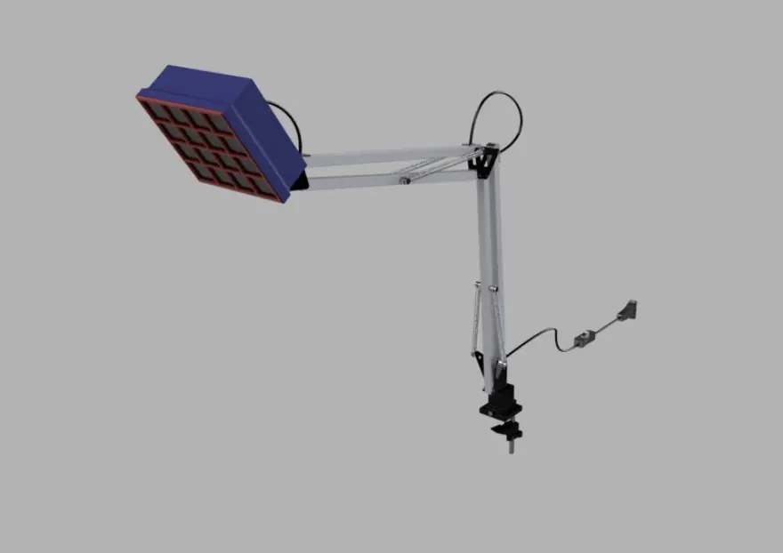 Solder fume extractor for ikea tertial lamp