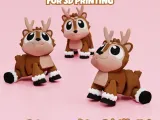 Articulated Reindeer STL & 3MF – Flexi Print in place animal-1