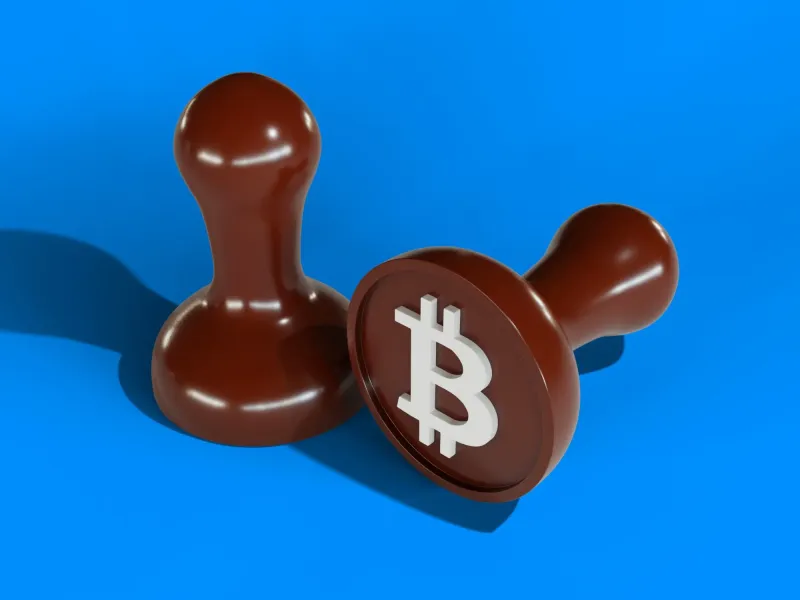 bitcoin logo stamp