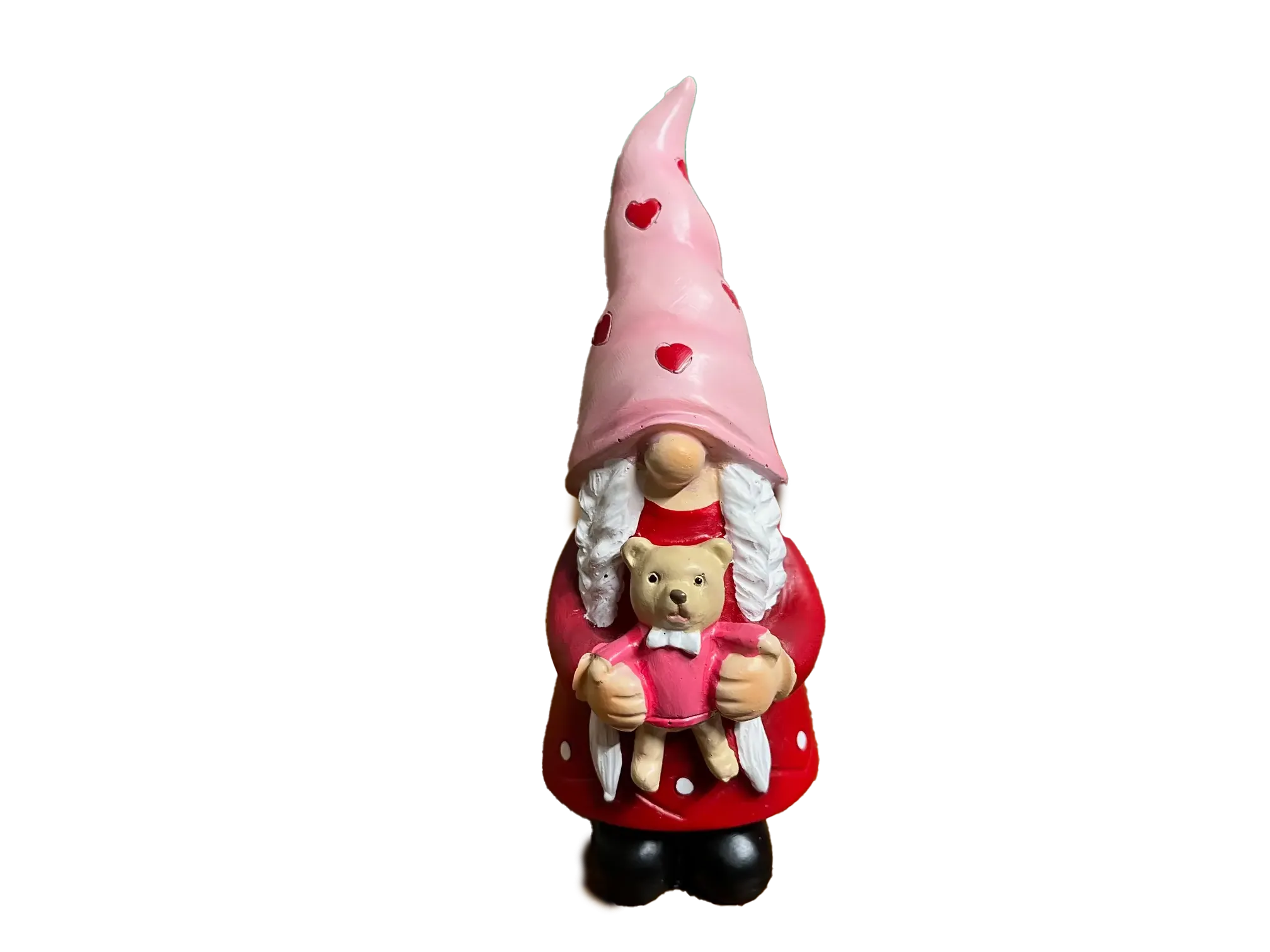 Valentines Gnome Holding a Teddy