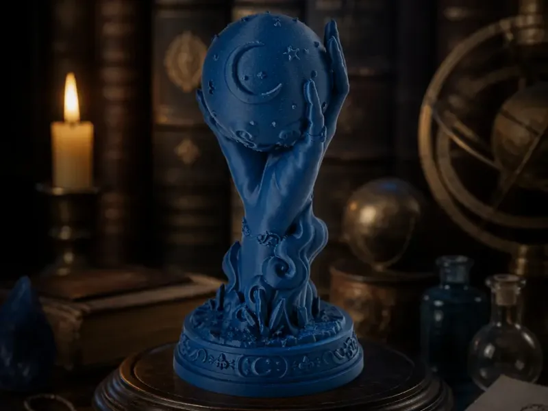 Celestial Hand - Moon & Stars Sphere Sculpture
