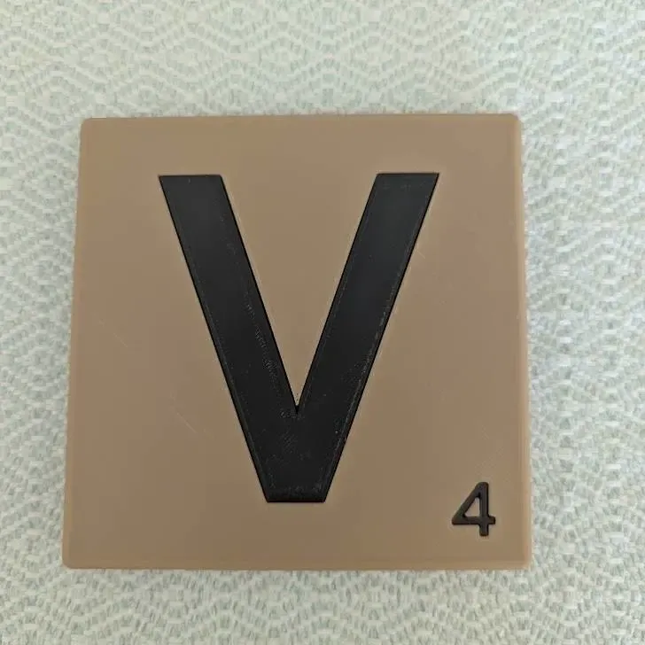 Letter V Scrabble Tile