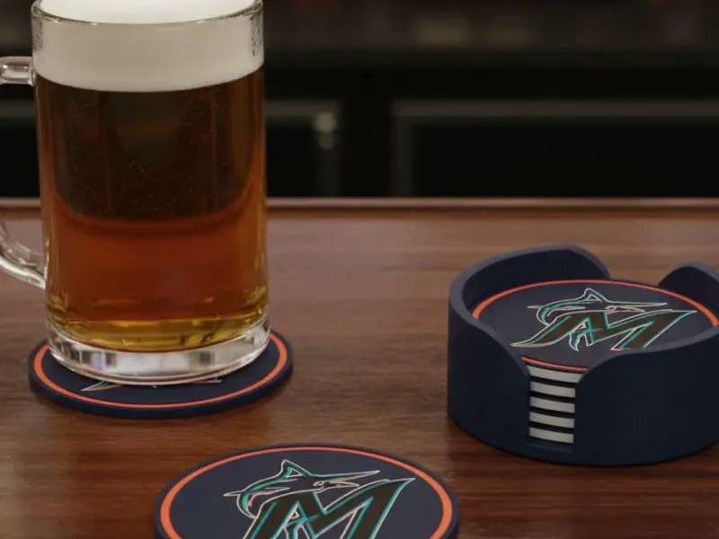 MARLINS COASTERS AND HOLDER