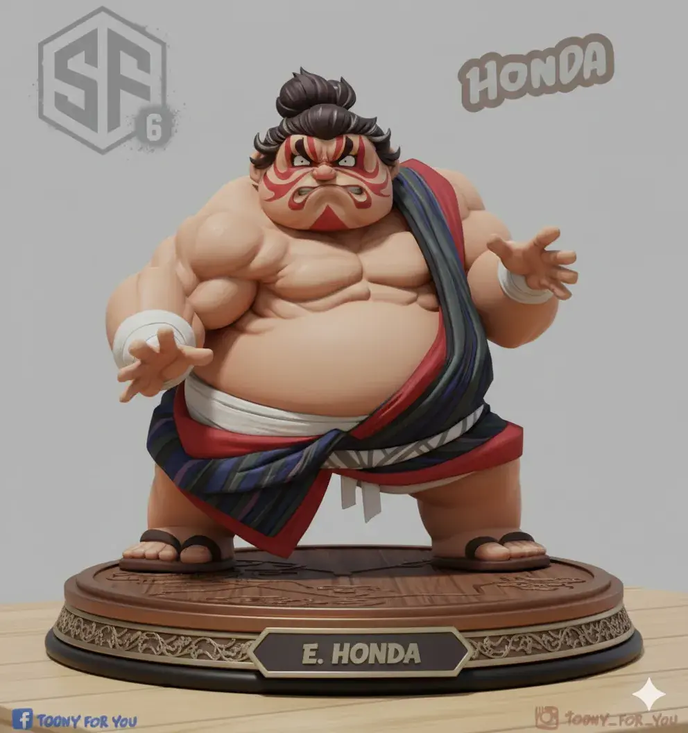 🏮 ¡El Baño de la Victoria!  E. Honda Chibi (Street Fighter)