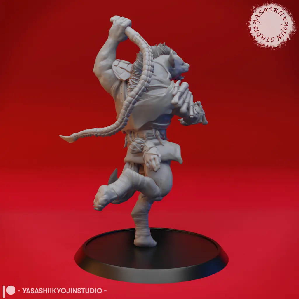 Gnoll - Miniatura da tavolo (STL pre-supportato)