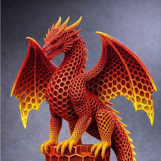 Drache,Hexa Statue