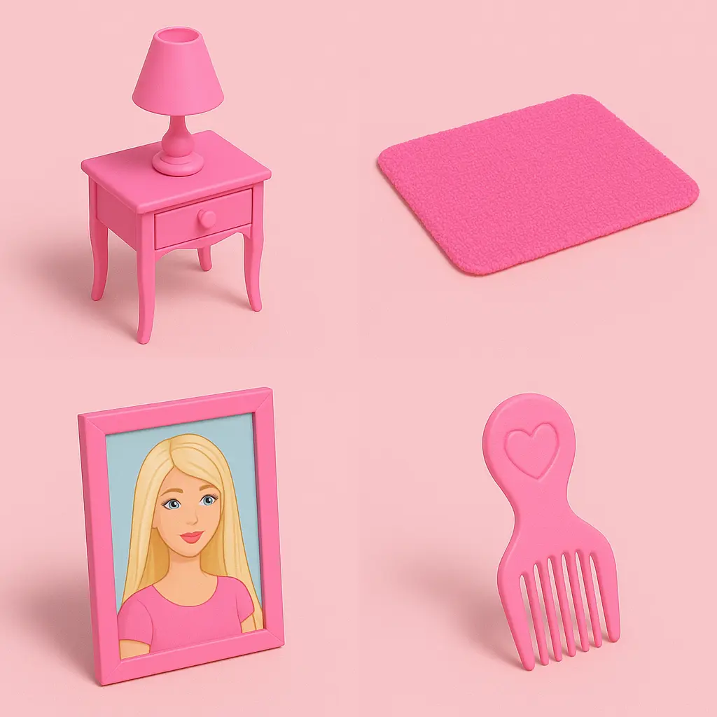 Barbie and Doll House Series - Bedroom Set/Accessories