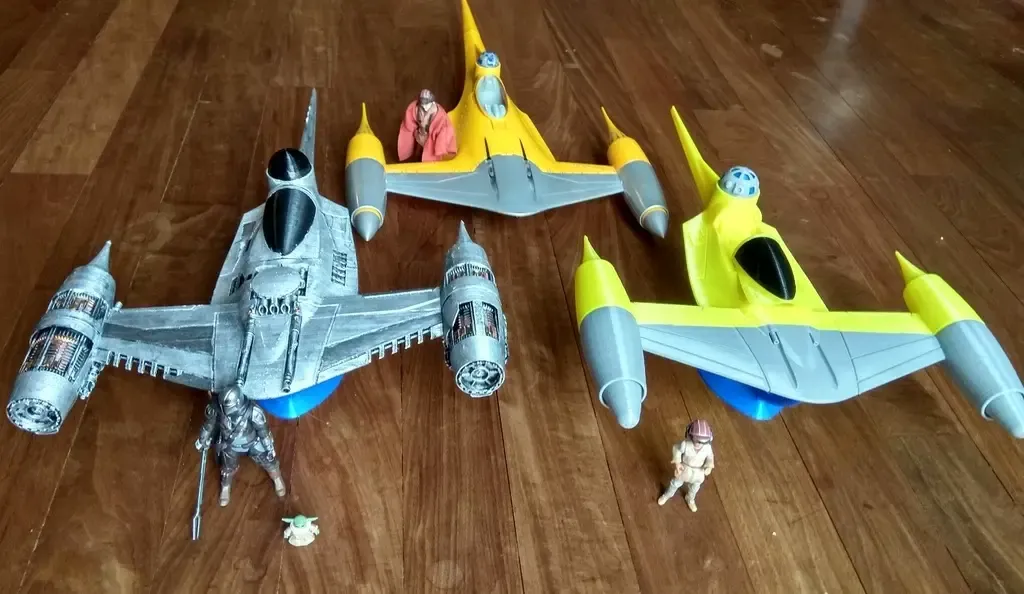 Naboo fighter N1 Mandalorian Version for action figures