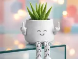 Flexi Middle Finger Planter | Articulated Smiley Plant Pot-6
