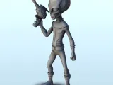 Alien soldier with laser gun (1) (+ pre-supported version &-0