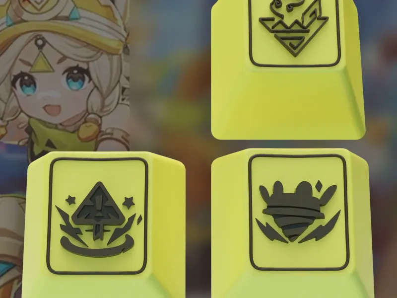 Genshin Impact Kachina Keycaps – OEM Profile STL Files