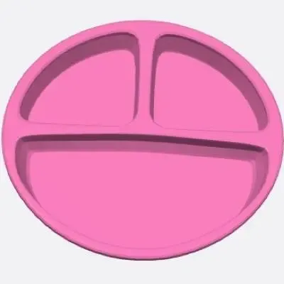Divided Plate with 3 compartments