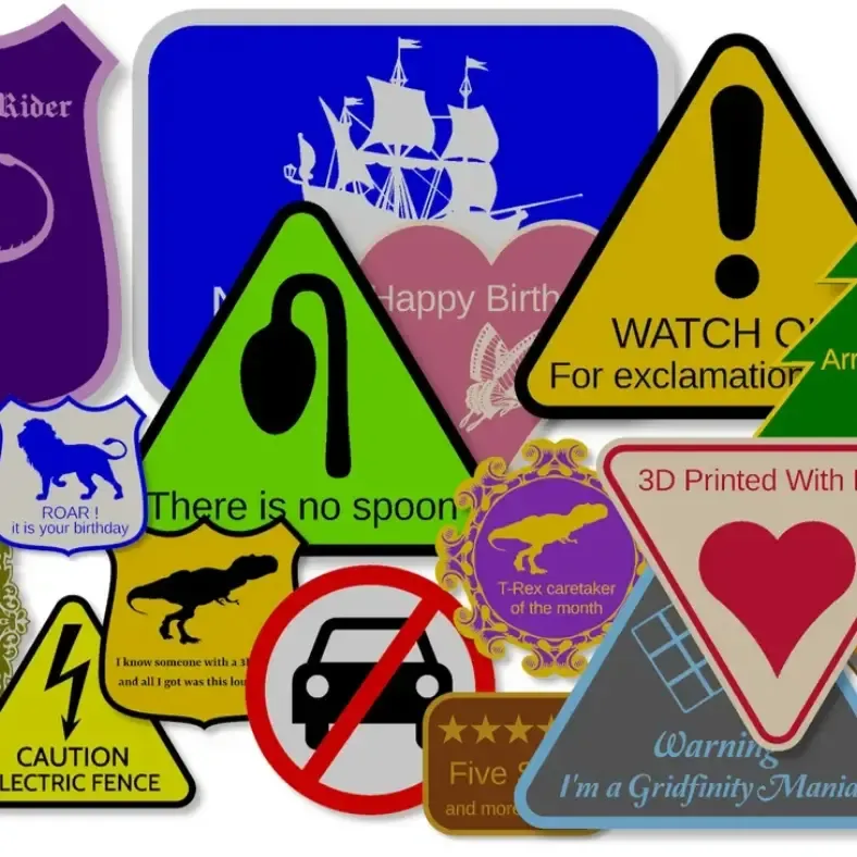 ​Custom Warning Signs ⚠️ Carteles Paramétricos OpenSCAD

