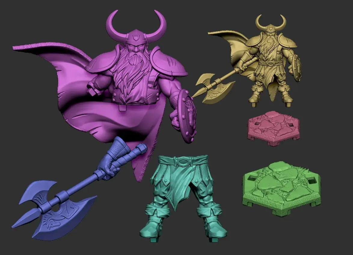 Characters & Creatures STL Descarga - Dimsdale the Dwarf - Dragun Studios