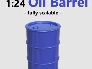 Oil Barrel - 1:32 to 1:10 scale & free scalable