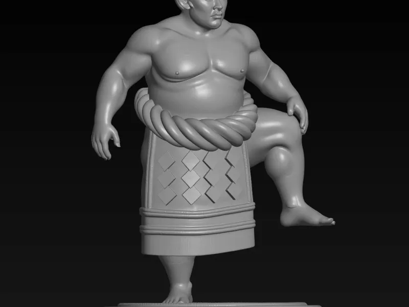 japanese culture sumo player statue