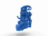 Twin turbo supercharged V8 Engine Version 5 Scale 1:25-7